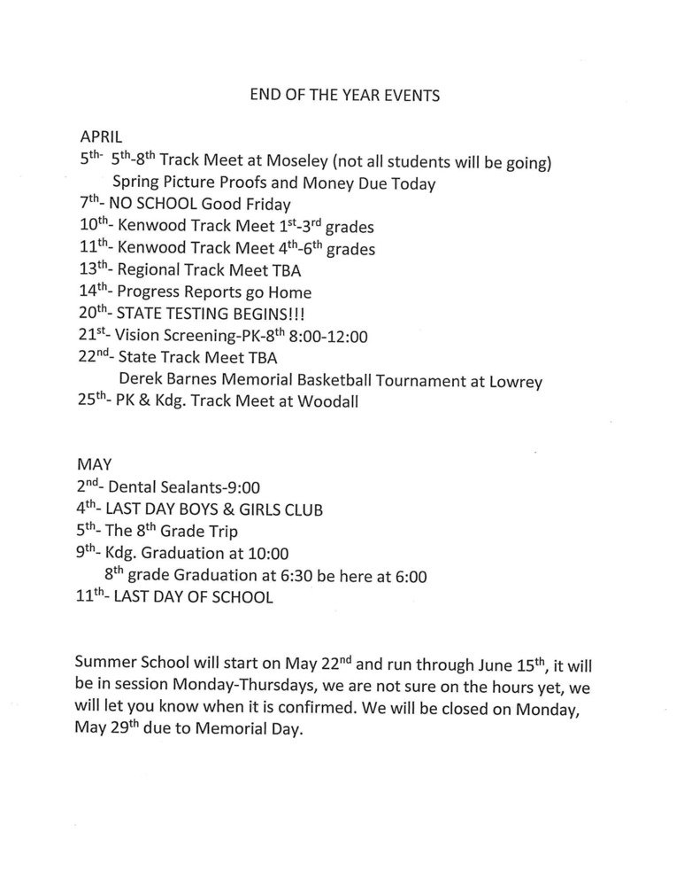 End of Year Events FY23