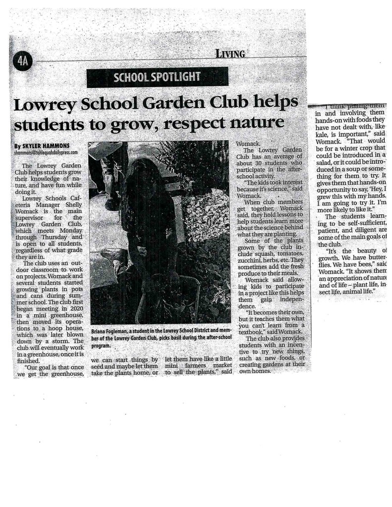 Garden Club Article